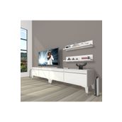 Decoraktiv Eko 200T Mdf Silver Parlak Beyaz Tv Ünitesi