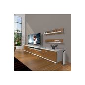 Decoraktiv Eko 220R MDF Ceviz Beyaz Tv Ünitesi