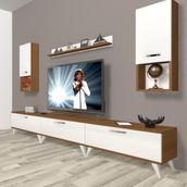 Decoraktiv Eko 270DA Mdf Retro Beyaz Ceviz Tv Ünitesi