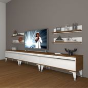 Decoraktiv Eko 270R Mdf Silver Ceviz Beyaz Tv Ünitesi