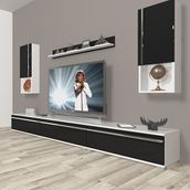 Decoraktiv Eko 270TA Beyaz Siyah Mdf Tv Ünitesi