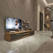 Decoraktiv EKO 4 Mdf Dvd Pera Siyah Mermer Tv Ünitesi
