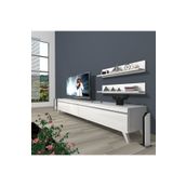 Decoraktiv Eko 4 Mdf Std Parlak Beyaz Retro Tv Ünitesi