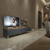 Decoraktiv EKO 4 Mdf Std Pera Antrasit Krom Ayaklı Tv Ünitesi