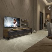 Decoraktiv EKO 4 Mdf Std Pera Siyah Mermer Silver Tv Ünitesi