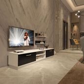 Decoraktiv EKO 4B Slm Dvd Beyaz Siyah Tv Ünitesi