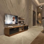 Decoraktiv EKO 4B Slm Dvd Ceviz Siyah Tv Ünitesi