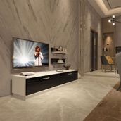 Decoraktiv EKO 4B Slm Std Beyaz Siyah Tv Ünitesi