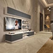 Decoraktiv EKO 5B Mdf Dvd Beyaz Antrasit Tv Ünitesi