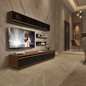 Decoraktiv EKO 5B Mdf Std Ceviz Siyah Tv Ünitesi