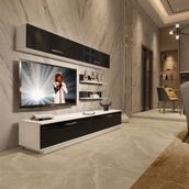 Decoraktiv EKO 5B Slm Std Beyaz Siyah Tv Ünitesi