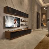 Decoraktiv EKO 5B Slm Std Ceviz Siyah Tv Ünitesi