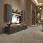 Decoraktiv EKO 5D Mdf Std Pera Antrasit Tv Ünitesi