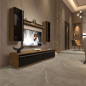 Decoraktiv EKO 5D Mdf Std Pera Siyah Tv Ünitesi