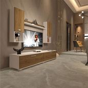 Decoraktiv EKO 5DA Mdf Std Beyaz Pera Tv Ünitesi