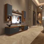 Decoraktiv EKO 5DAB Mdf Dvd Ceviz Antrasit Tv Ünitesi