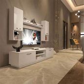Decoraktiv EKO 5DAB Mdf Dvd Parlak Beyaz Tv Ünitesi