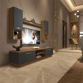 Decoraktiv EKO 5DAB Mdf Dvd Pera Antrasit Tv Ünitesi