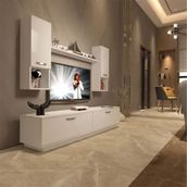 Decoraktiv EKO 5DAB Mdf Std Parlak Beyaz Tv Ünitesi