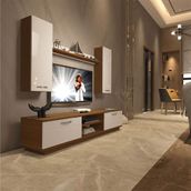 Decoraktiv EKO 5DB Mdf Dvd Beyaz Ceviz Tv Ünitesi