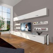 Decoraktiv Eko 8Y SLM Parlak Beyaz Tv Ünitesi
