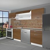 Decoraktiv Elite 220 Naturel Ceviz Hazır Mutfak Dolabı