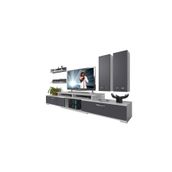 Decoraktiv Flex 5D130 Beyaz Antrasit Mdf Tv Ünitesi