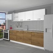 Decoraktiv Smart 280 cm Parlak Beyaz Hazır Mutfak Dolabı