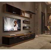 Decoraktiv Trendstyle 5220 Ceviz Siyah Slm Tv Ünitesi Tv Sehpası