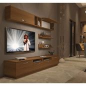 Decoraktiv Trendstyle 5220 Naturel Ceviz Slm Tv Ünitesi Tv Sehpası