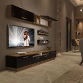 Decoraktiv Trendstyle 5220 Pera Siyah Mdf Tv Ünitesi Tv Sehpası
