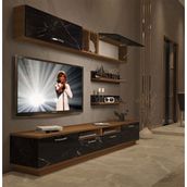 Decoraktiv Trendstyle 5220d Ceviz Siyah Mdf Tv Ünitesi Tv Sehpası