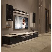 Decoraktiv Trendstyle 5220da Beyaz Siyah Slm Tv Ünitesi Tv Sehpası