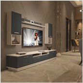 Decoraktiv Trendstyle 5220da Mdf Beyaz Antrasit Tv Ünitesi