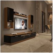 Decoraktiv Trendstyle 5220da Mdf Ceviz-Siyah Tv Ünitesi