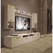 Decoraktiv Trendstyle 5220das Parlak Beyaz Mdf Tv Ünitesi Tv Sehpası