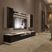 Decoraktiv Trendstyle 5220ds Beyaz Siyah Mdf Tv Ünitesi Tv Sehpası