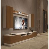 Decoraktiv Trendstyle 5220ds Ceviz Beyaz Mdf Tv Ünitesi Tv Sehpası