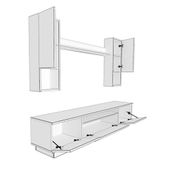 Decoraktiv Trendstyle 5da Pera Beyaz Mdf Tv Ünitesi Tv Sehpası