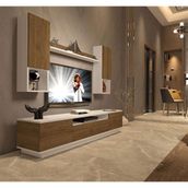 Decoraktiv Trendstyle 5das Beyaz Ceviz Mdf Tv Ünitesi Tv Sehpası