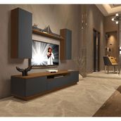 Decoraktiv Trendstyle 5ds Ceviz Antrasit Mdf Tv Ünitesi Tv Sehpası