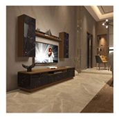 Decoraktiv Trendstyle 5ds Ceviz Siyah Mdf Tv Ünitesi Tv Sehpası