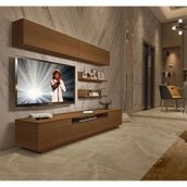 Decoraktiv Trendstyle 5s Naturel Ceviz Mdf Tv Ünitesi Tv Sehpası