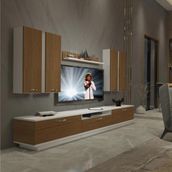Decoraktiv Trendstyle 8d Ceviz Beyaz Mdf Tv Ünitesi Tv Sehpası