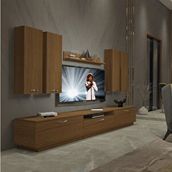 Decoraktiv Trendstyle 8d Naturel Ceviz Slm Tv Ünitesi Tv Sehpası
