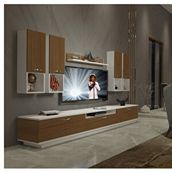 Decoraktiv Trendstyle 8da Beyaz Ceviz Mdf Tv Ünitesi Tv Sehpası