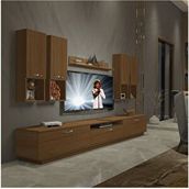 Decoraktiv Trendstyle 8da Naturel Ceviz Mdf Tv Ünitesi Tv Sehpası