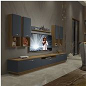 Decoraktiv Trendstyle 8da Pera Antrasit Mdf Tv Ünitesi Tv Sehpası