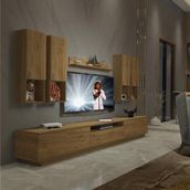 Decoraktiv Trendstyle 8das Naturel Pera Mdf Tv Ünitesi Tv Sehpası
