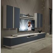 Decoraktiv Trendstyle 8ds Beyaz Antrasit Mdf Tv Ünitesi Tv Sehpası